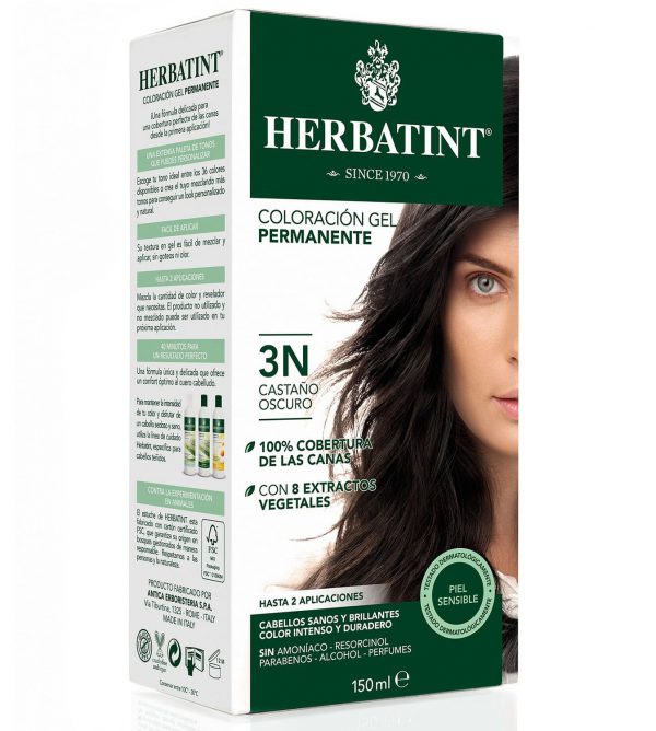 Tintura coloración gel permanente Herbatint 3N