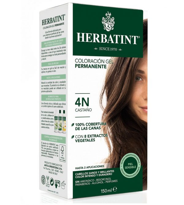 Tintura coloración gel permanente Herbatint 4N