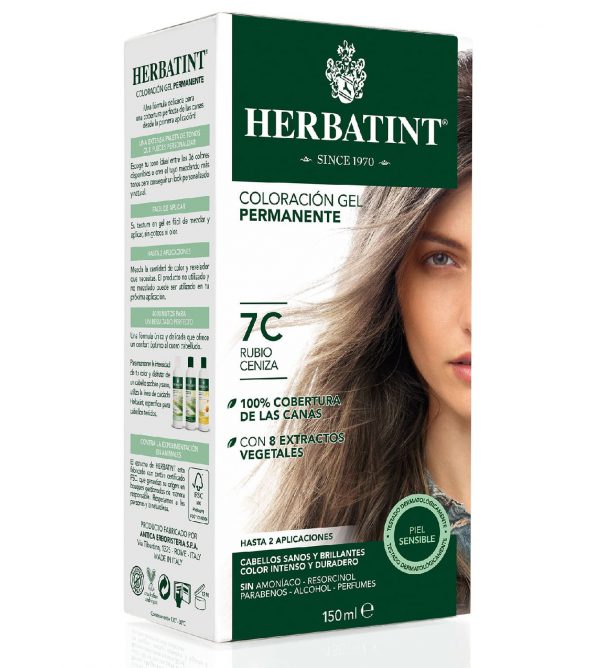 Tintura coloración gel permanente Herbatint 7C