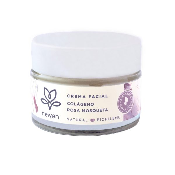 Crema facial colágeno rosa mosqueta Newen