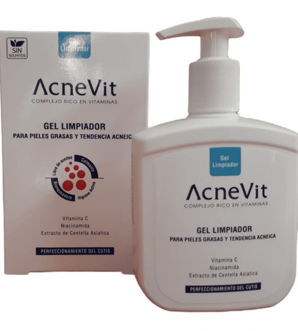 Gel limpiador para pieles grasas y antiacné de Acnevit