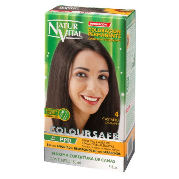 Tintura permanente Coloursafe Castaño 4