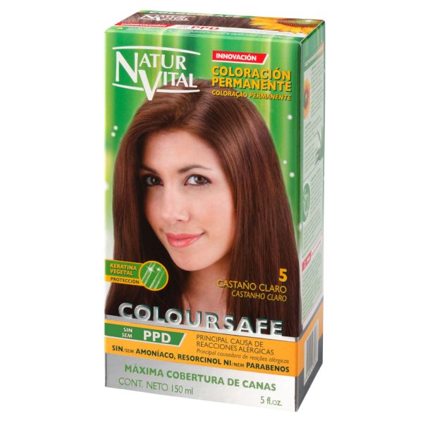 Tintura permanente Coloursafe Castaño Claro 5 de NaturVital