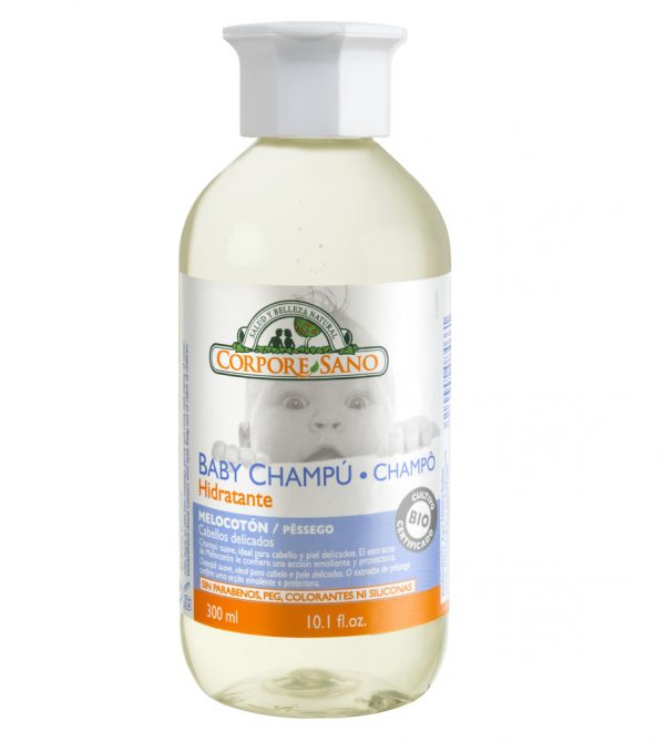 Champú baby melocotón hidratante para niños de Corpore Sano