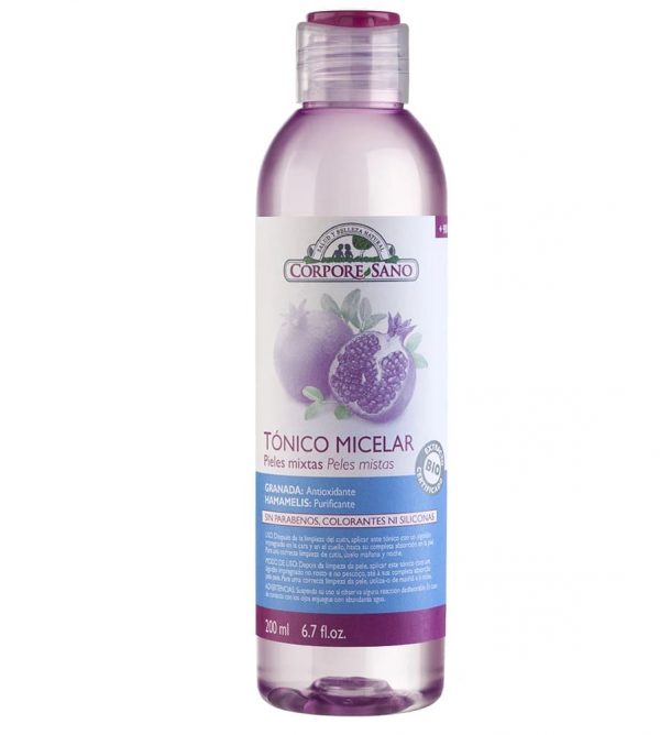 Tónico agua micelar para pieles mixtas 200 ml. Corpore Sano