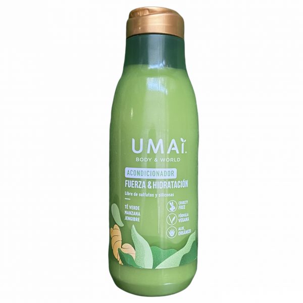 Acondicionador UMAI fuerza e hidratación para cabello dañado y quebradizo 385 ml