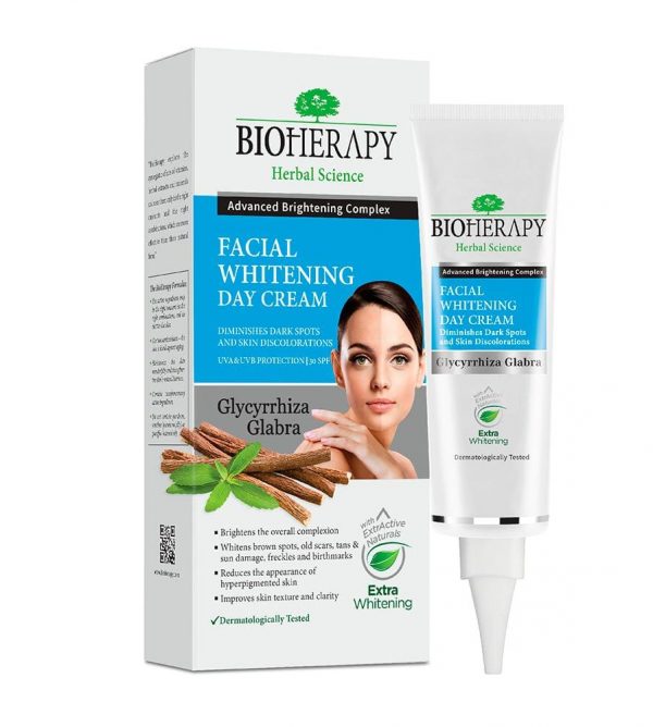 Facial Whitening Day Cream (Crema de aclarado facial Bioharapy) 55 ml.