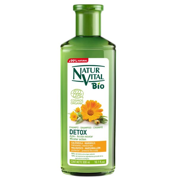 Shampoo bio detox con acción Micelar de Natur Vital 300 ml.