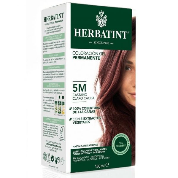 Tintura Permanente 5M - Castaño Claro Caoba Herbatint