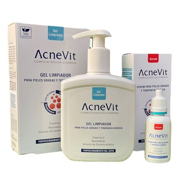 Pack serum y gel limpiador antiacné pieles grasas Acnevit