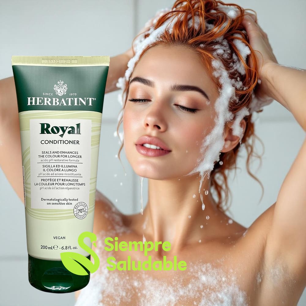 Acondicionador Royal para pelo teñido de aloe vera Herbatint 200 ml - Imagen 3