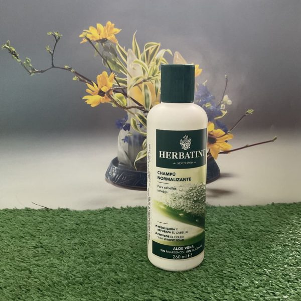 Shampoo normalizante para pelo teñido de aloe vera Herbatint
