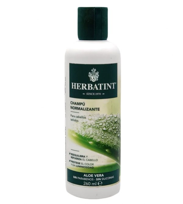 Shampoo normalizante para pelo teñido de aloe vera Herbatint
