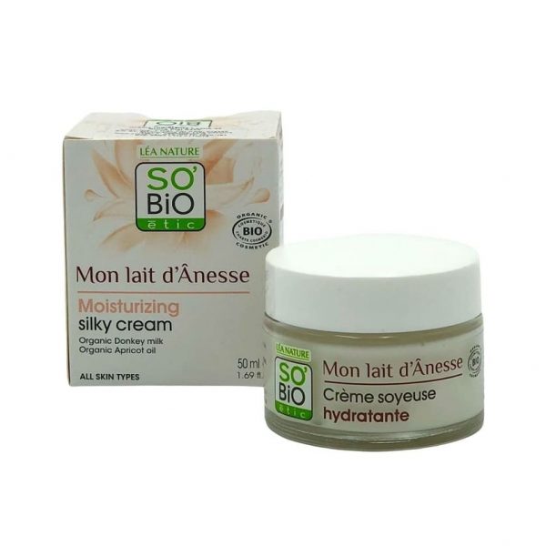 Crema facial hidratante de leche de burra So Bio Etic 50 ml
