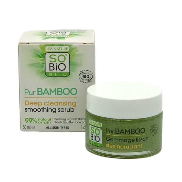 Exfoliante suavizante de bambú limpieza profunda So Bio Etic 50 ml.