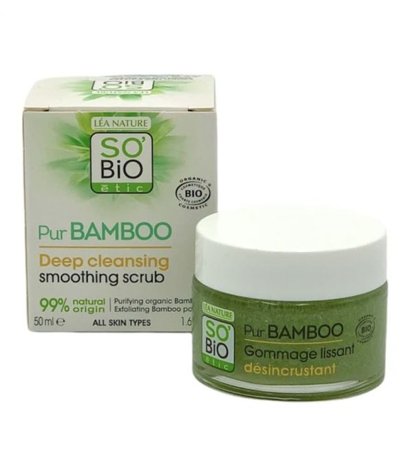 Exfoliante suavizante de bambú limpieza profunda So Bio Etic 50 ml.