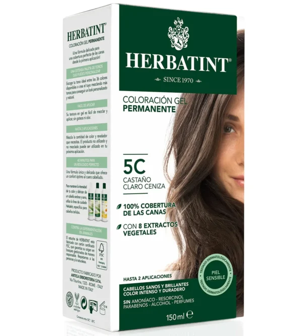 Tintura permanente 5C - Castaño Claro Ceniza Herbatint