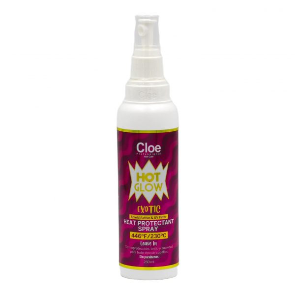 Protector térmico cabello anti-frizz con filtro UV Hot Glow Exotic de Cloe