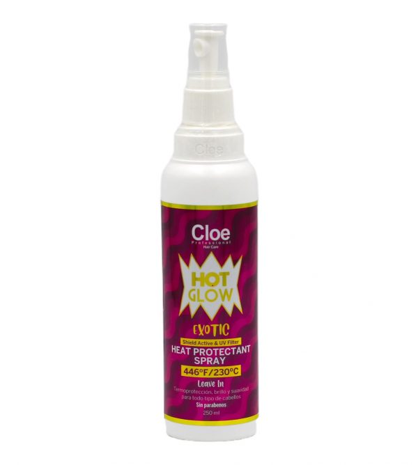 Protector térmico cabello anti-frizz con filtro UV Hot Glow Exotic de Cloe
