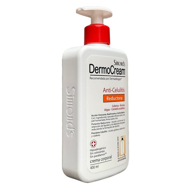 Crema Dermocream anti celulitis con centella asiática y algas Simond's 400 ml.