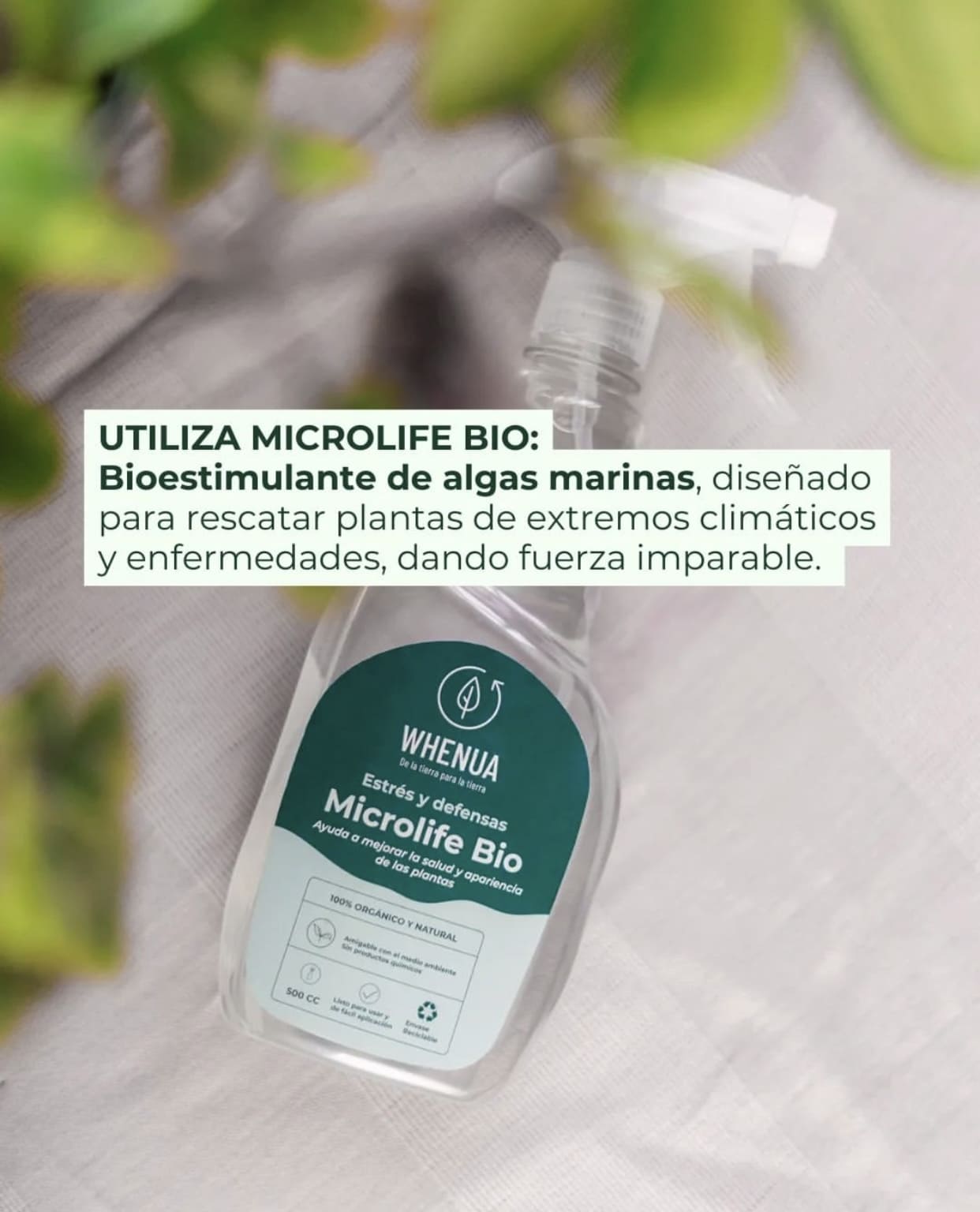 Bioestimulante Whenua Microlife Bio Spray 500cc - Imagen 3