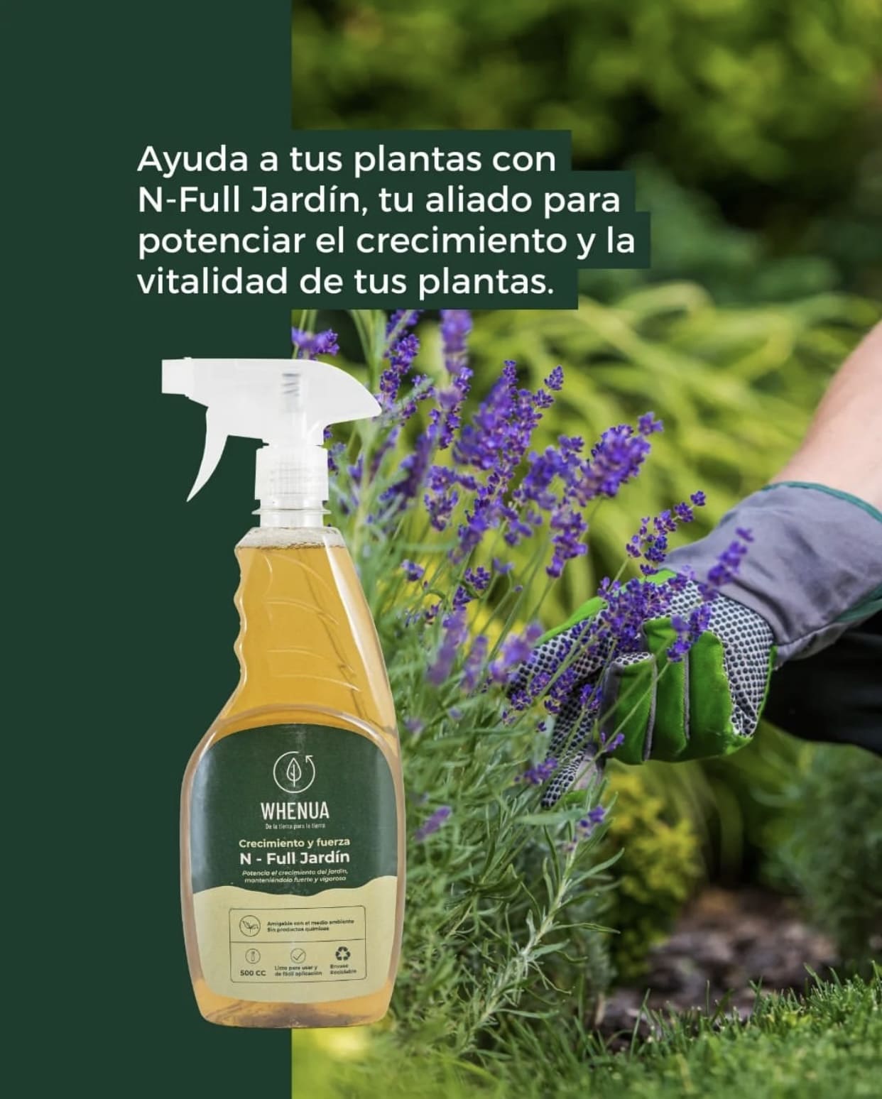 Bioestimulante Whenua N-Full Jardín Spray 500cc - Imagen 4