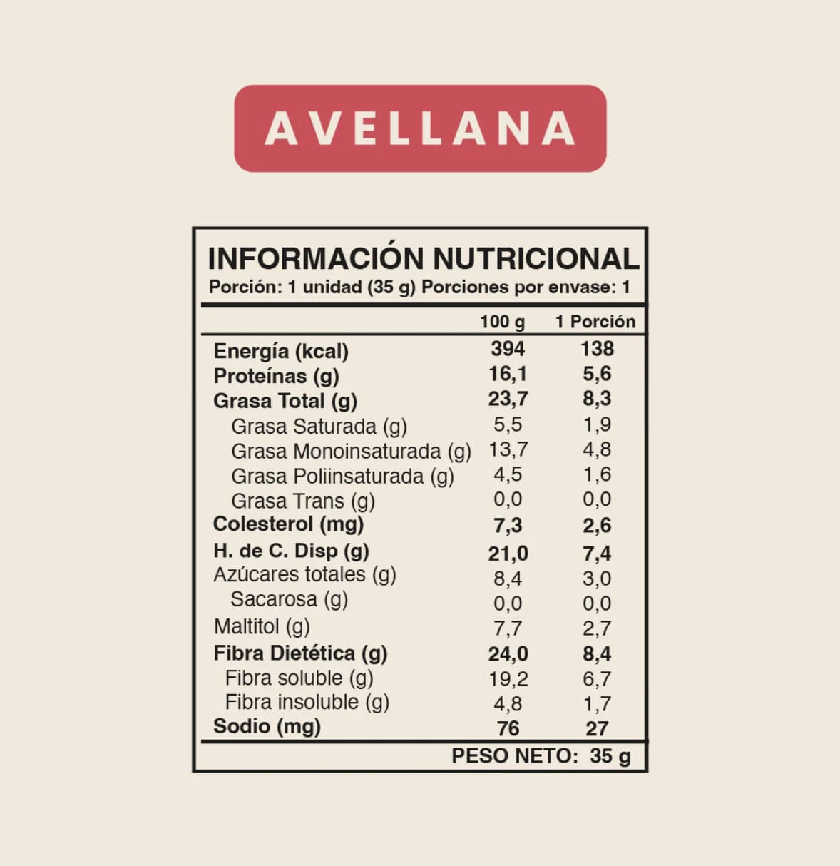 Barritas de cereal Wild Foods +Fit Low Carb Chocolate Avellana - Imagen 2