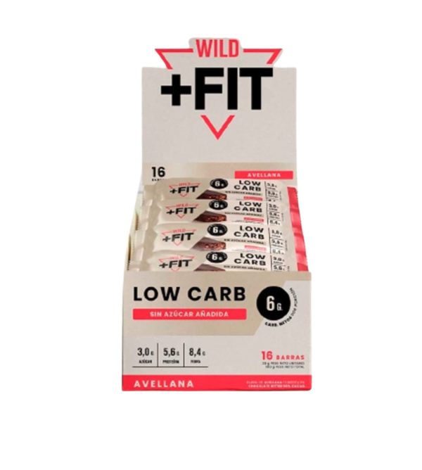 Barritas de cereal Wild Foods +Fit Low Carb Chocolate Avellana