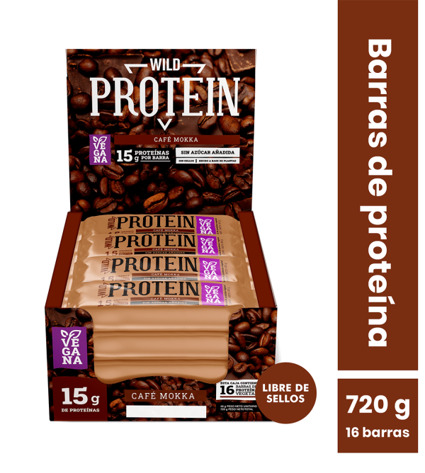 Caja de 16 Barritas de proteína Wild Foods Café Mokka