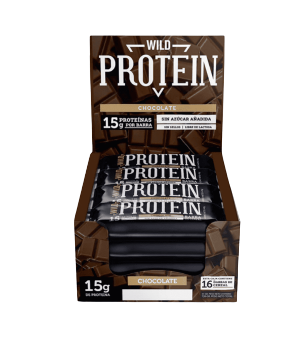 Barritas de proteína Wild Foods 16 Unidades – Sabor Chocolate