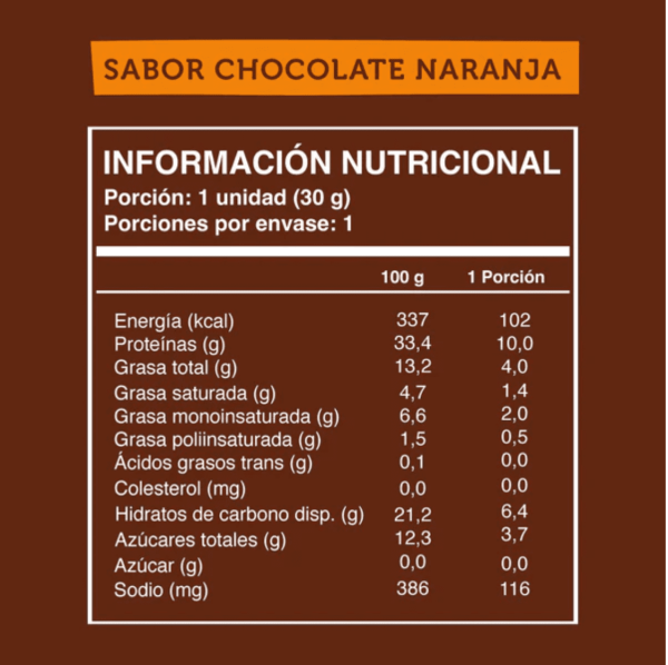Caja de 24 Mini Barritas Veganas de proteína Wild Foods Chocolate Naranja (3)