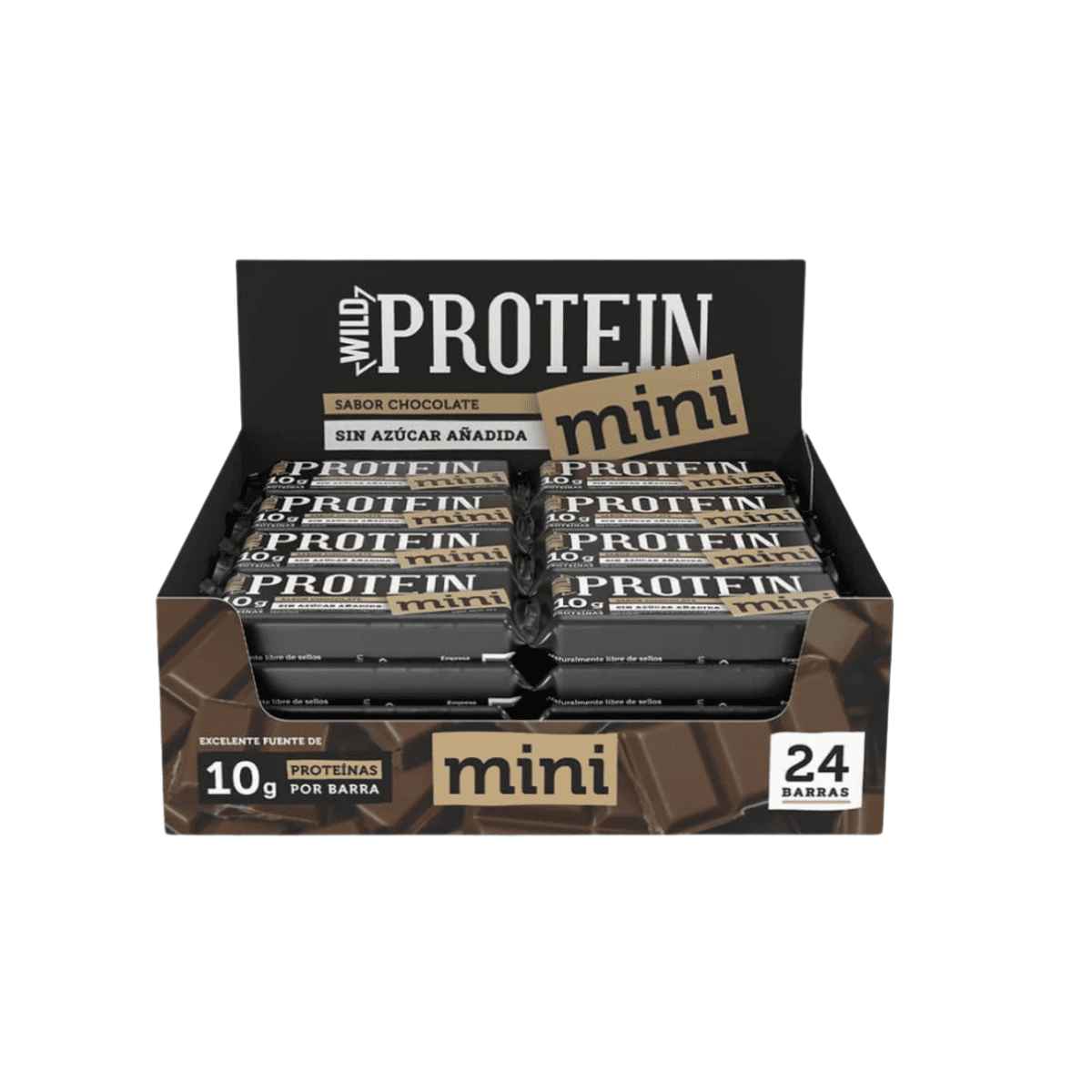 Barritas de proteína Wild Foods Mini 24 Unidades - Sabor Chocolate