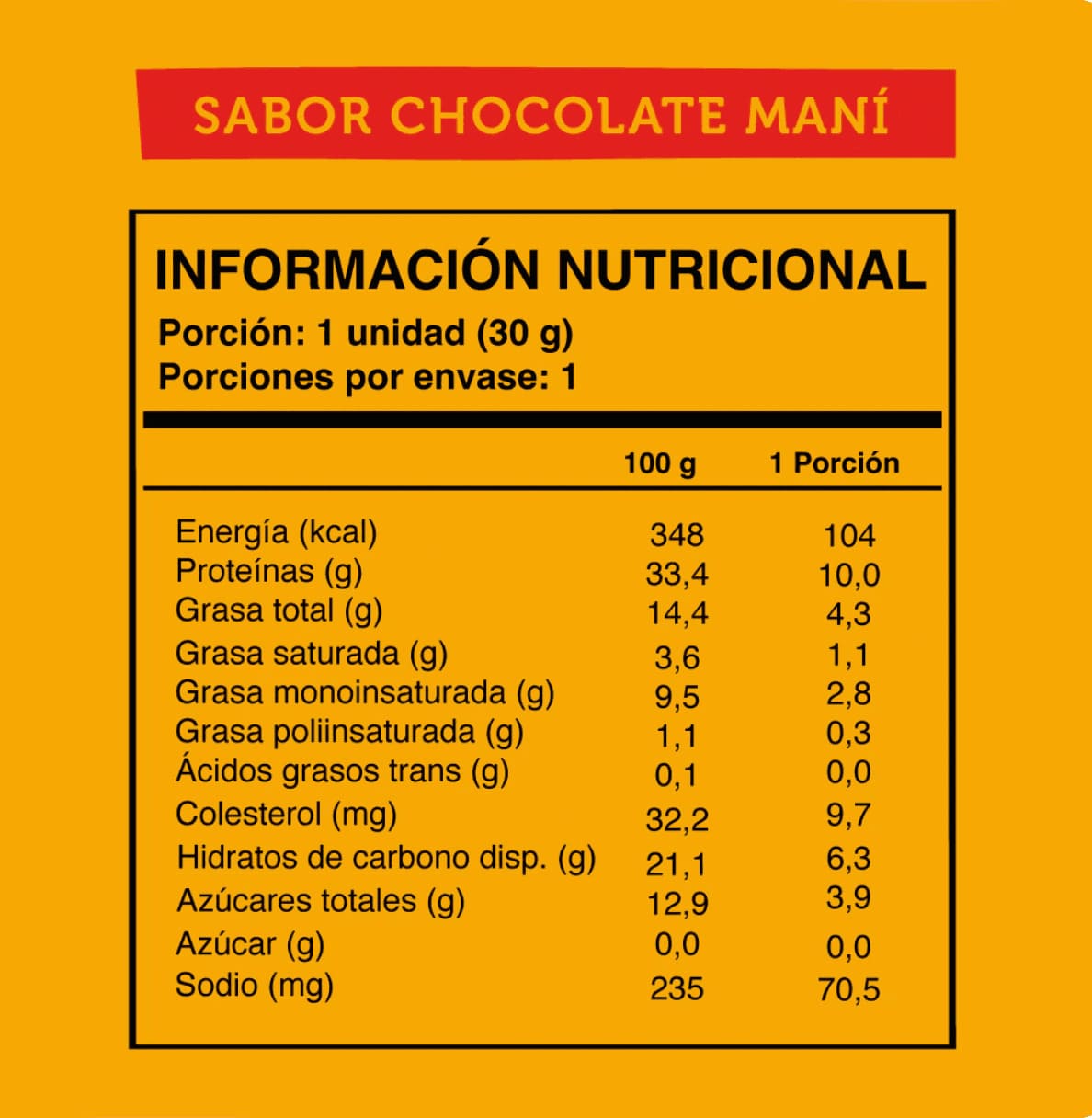 Barritas de proteína Wild Foods Mini 24 Unidades - Sabor Chocolate Maní - Imagen 2