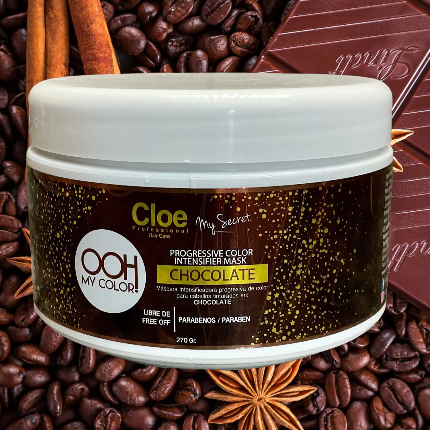 Máscara intensificadora progresiva color chocolate Cloe - Imagen 2