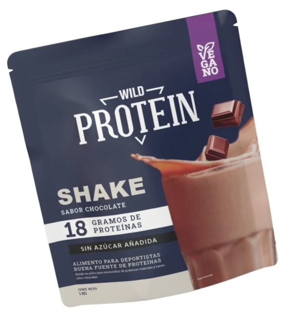 Proteina Vegana en Polvo Sabor Chocolate Shake Wild Foods 18g por porción