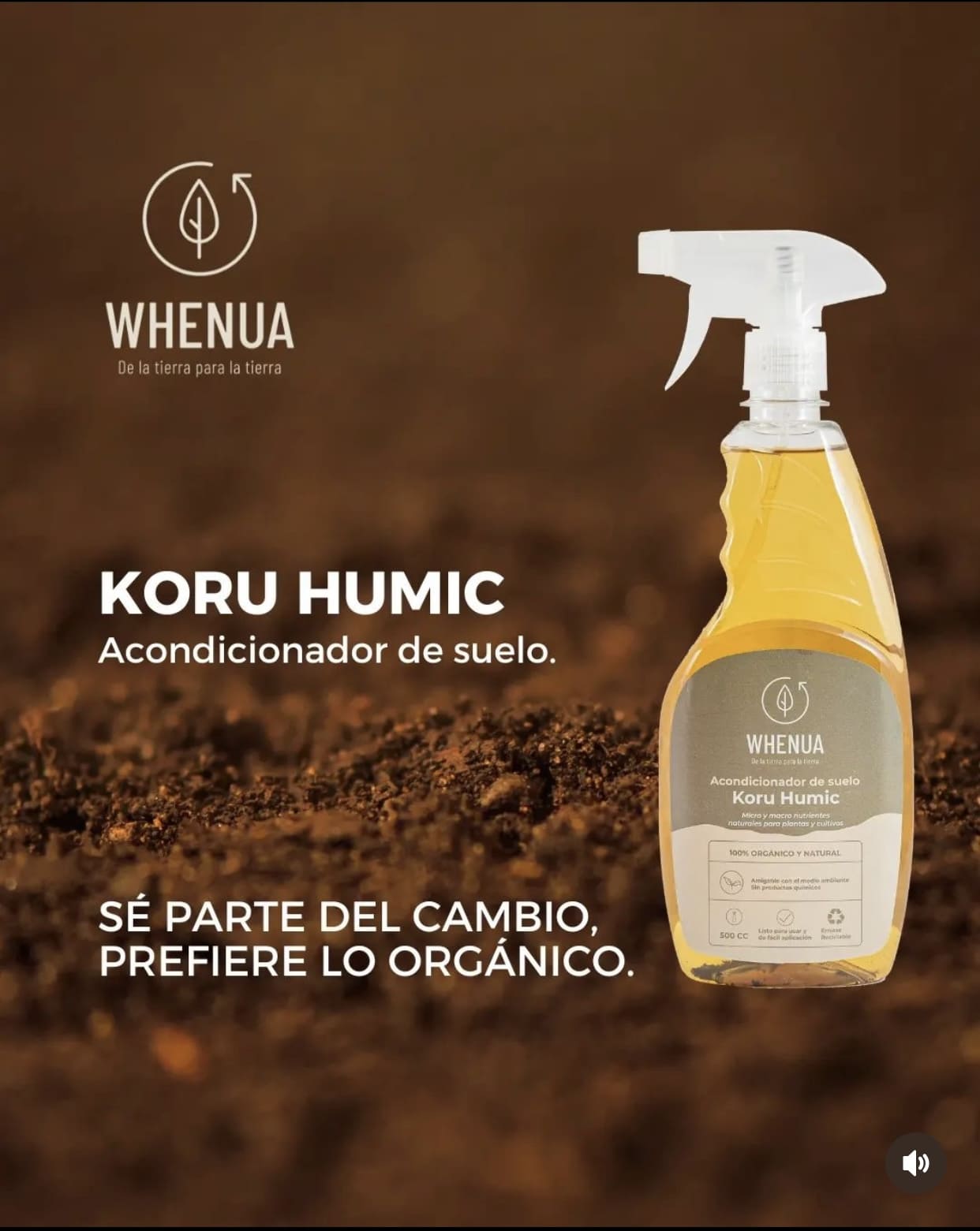 Acondicionador de suelo Whenua Koru Humic: Ácidos Fúlvicos & Húmicos Spray 500cc - Imagen 2