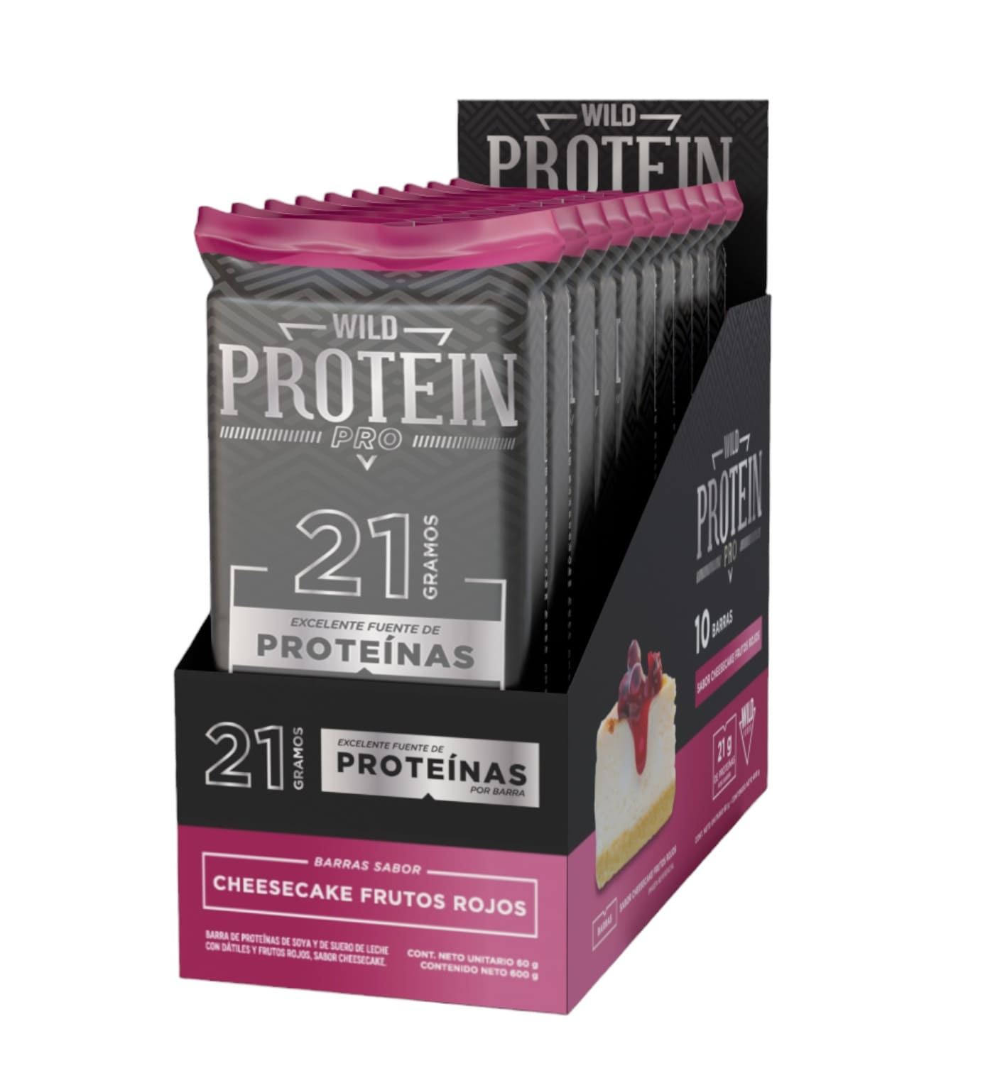 Barritas de Proteína Wild Protein Pro Berries Cheesecake