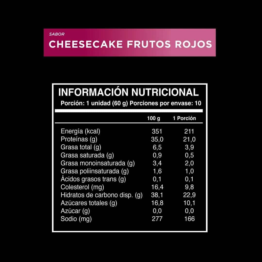 Barritas Wild Foods Berries Cheesecake 21g Proteína - 10 Uds - Imagen 3