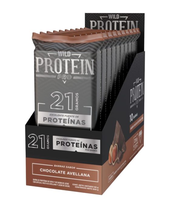 Barritas de proteína Wild Protein Pro 21g Chocolate Avellana