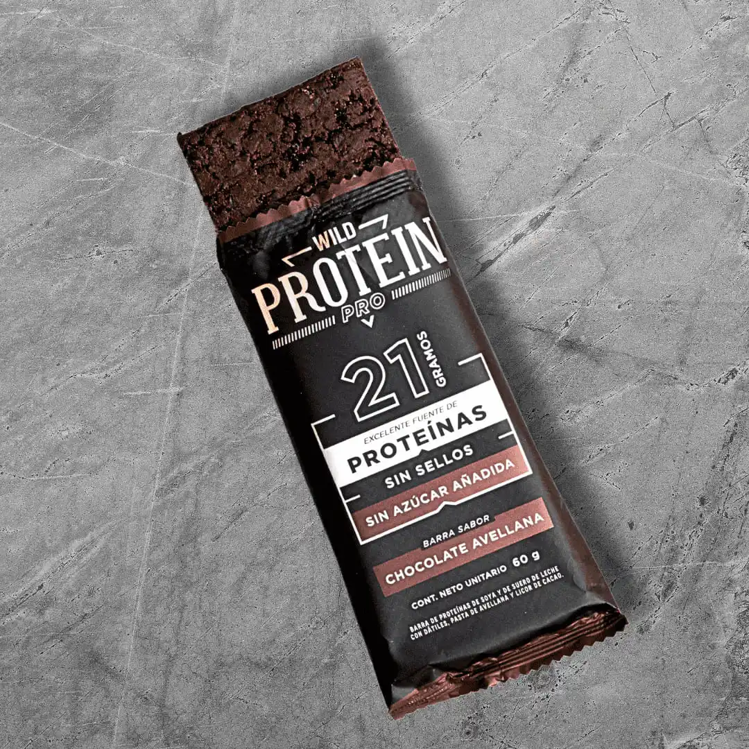 Barritas Wild Foods Chocolate Avellana 21g Proteína - 10 Uds - Imagen 4