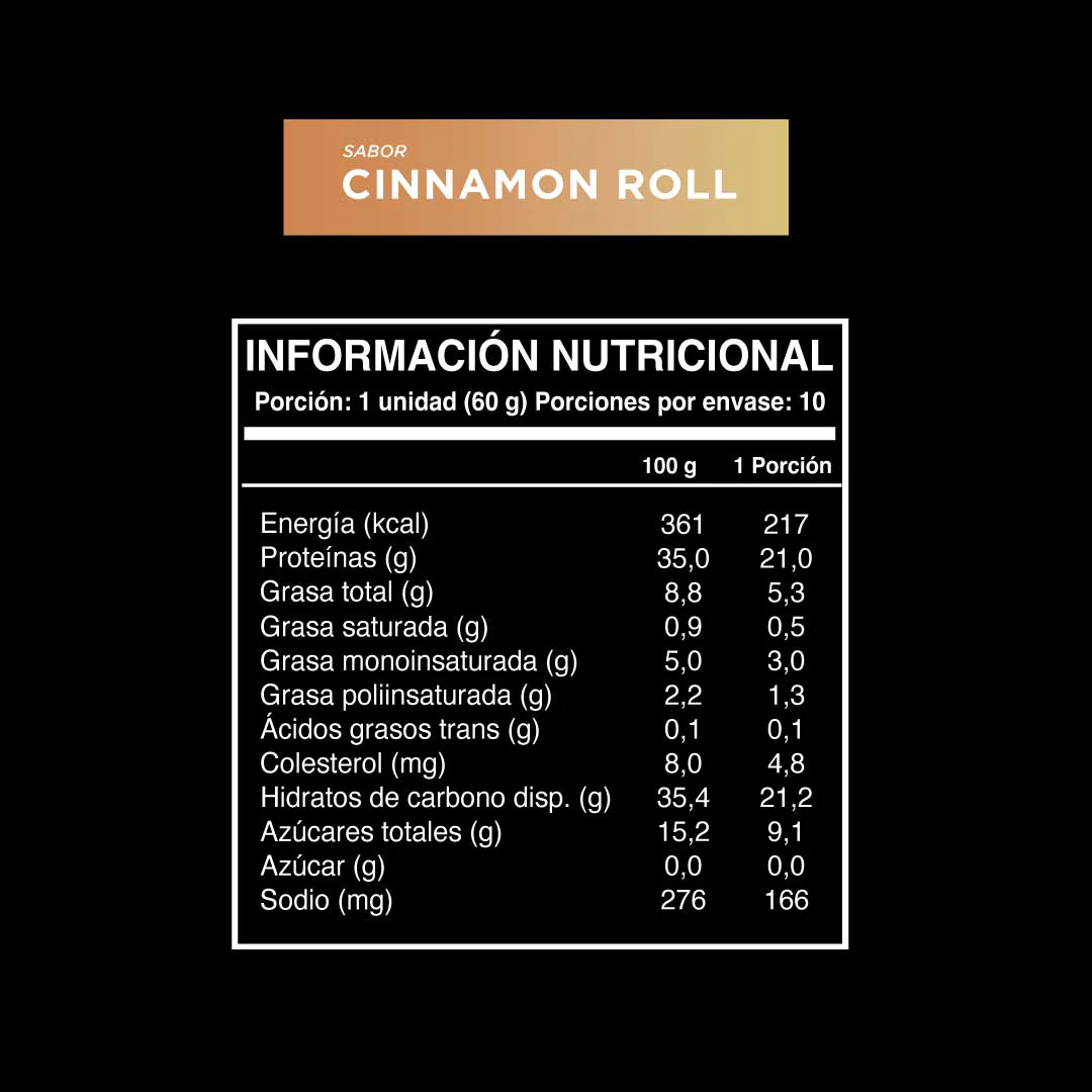 Barritas Wild Foods Cinnamon Roll - 21g Proteína - 10 Uds - Imagen 2