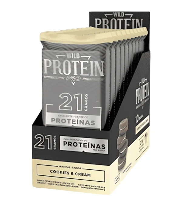 Barritas de proteína Wild Protein Pro 21g Cookies & Cream
