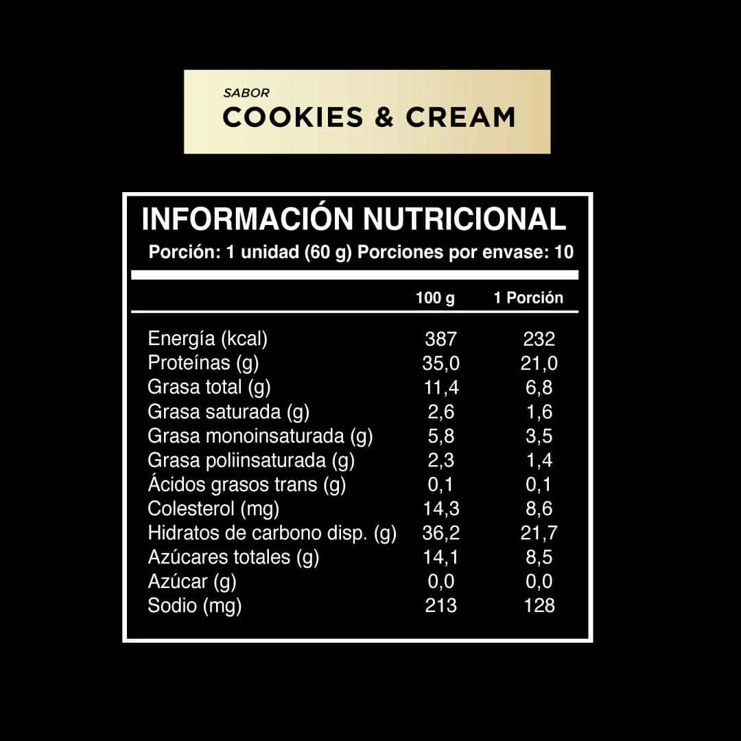 Barritas Wild Foods Cookies & Cream - 21g Proteína - 10 Uds - Imagen 2