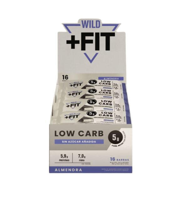 Barritas Wild Foods +Fit Low Carb Chocolate Bitter Almendra