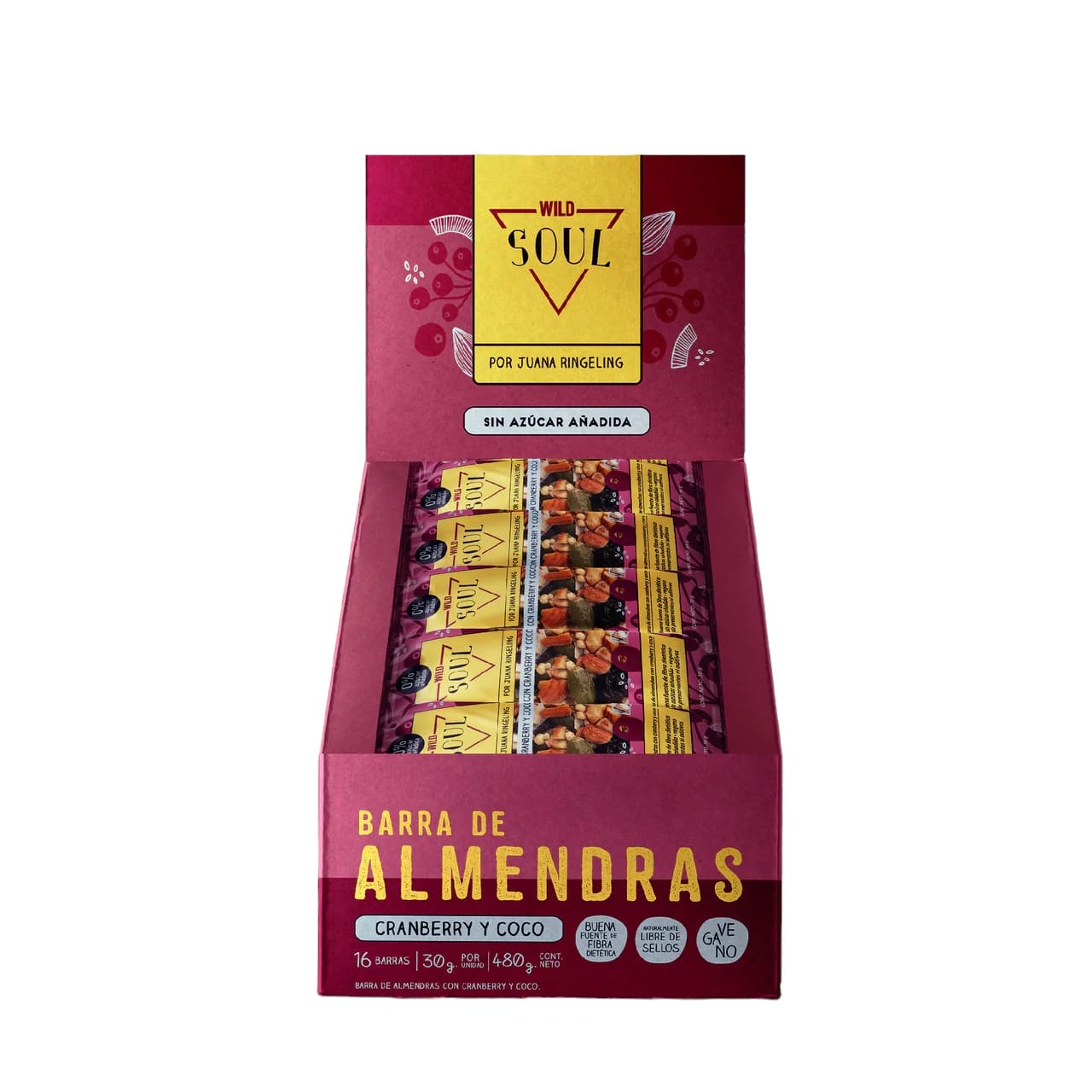 Barritas de Almendra con Cranberry & Coco Wild Foods