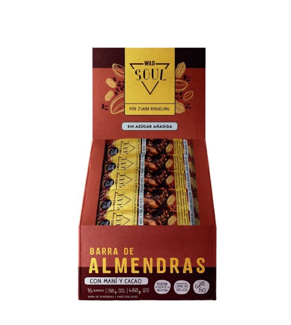 Barritas de Almendras Maní & Cacao Wild Foods Soul