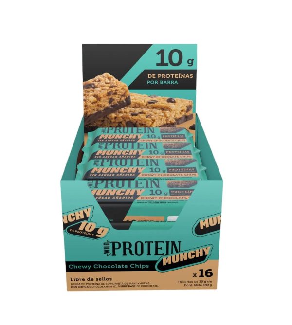 Barritas de proteína Wild Foods Munchy Chewy Chocolate Chips