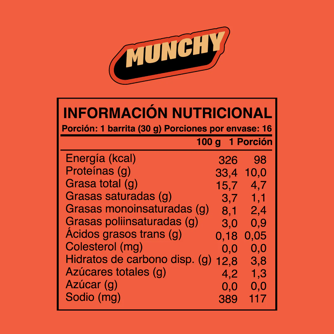 Barritas De Proteína 10g Munchy Chewy Chocolate Maní Wild Foods - Imagen 3