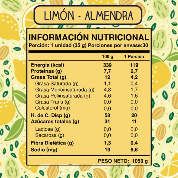 Barritas Veganas Limón, Almendras Y Dátiles Wild Foods Soul - Imagen 2