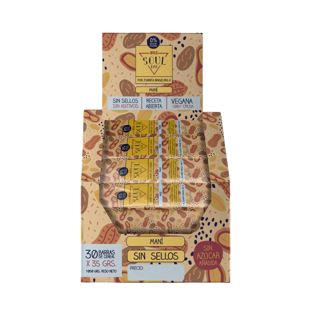 Soul Bar Maní 30 unidades Wild Foods